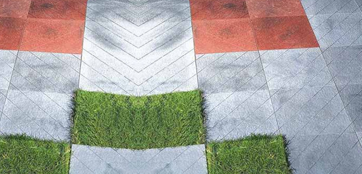 Vitrified parking tiles conglomeration